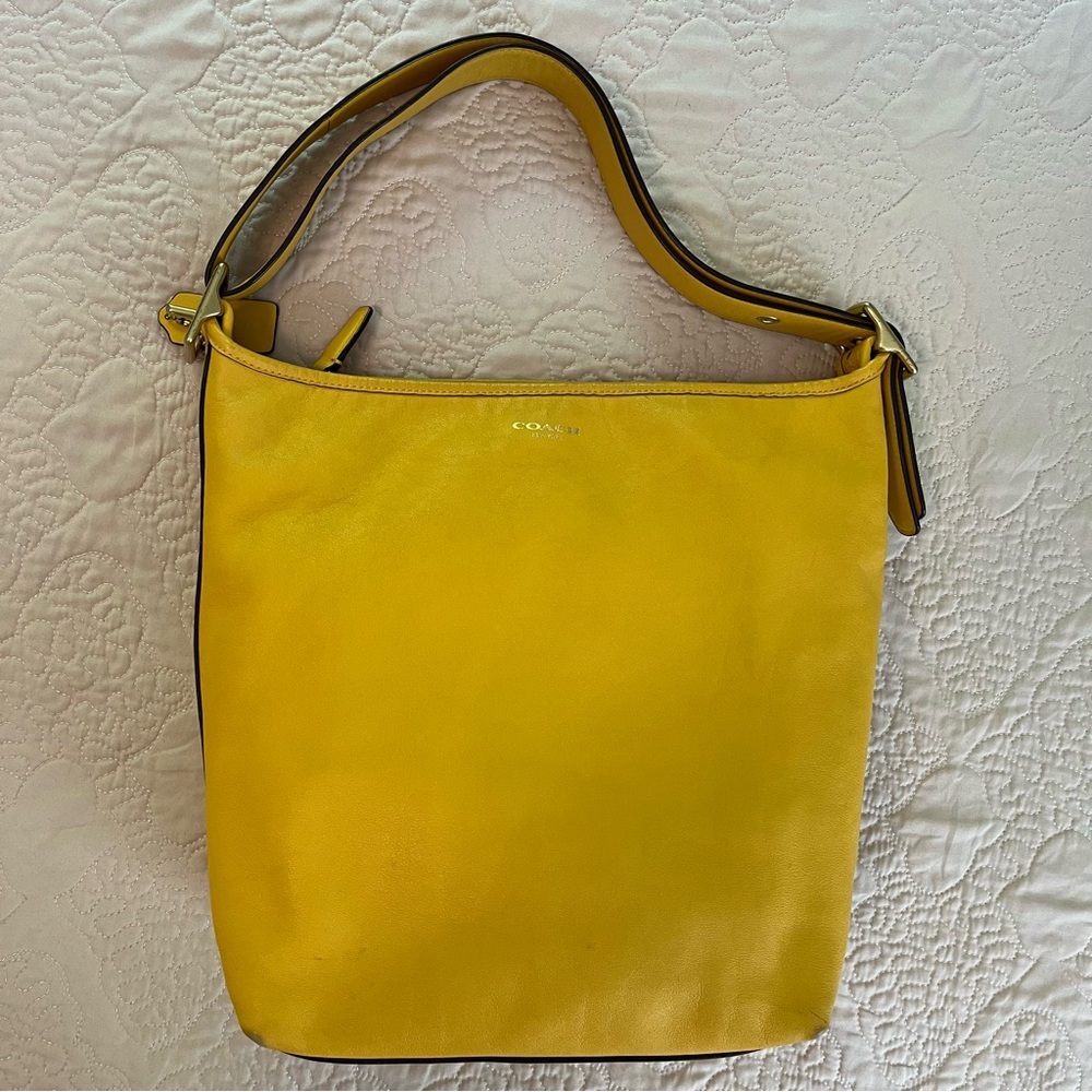Yellow Coach purse Legacy hobo duffle 19889